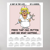 2015 Calendar Angry Nurse Poster (Voorkant)