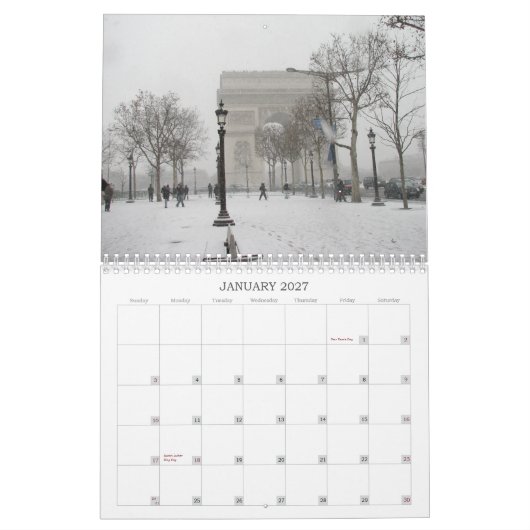 2015 Calender Paris, Frankrijk Kalender (Jan 2027)