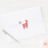 2015 Chinees Nieuwjaar van de Geit Ronde Sticker (Envelop)
