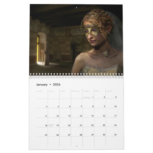 2015 Digitale surrealistische en fantastische kuns Kalender (Jan 2026)