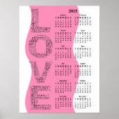2015: Een jaar van liefdesjaren als jaarkalender Poster (Voorkant)