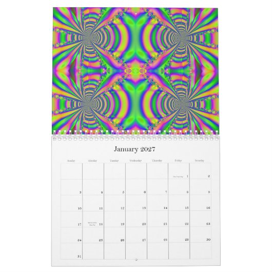 2015 Fractal Art Calendar B Kalender (Jan 2027)