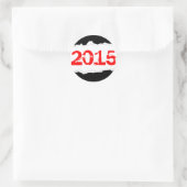 2015 (gescheurd papier) ronde sticker (Tas)