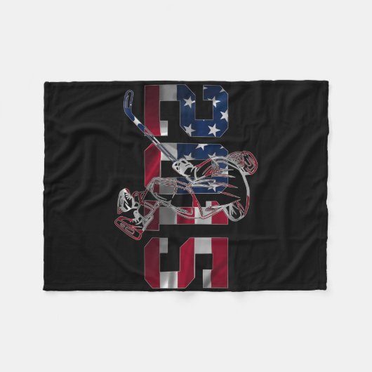 2015 Ice Hockey 11th Birthday  Fleece Deken (Voorkant (Horizontaal))