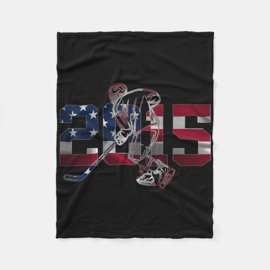2015 Ice Hockey 11th Birthday  Fleece Deken (Voorkant)