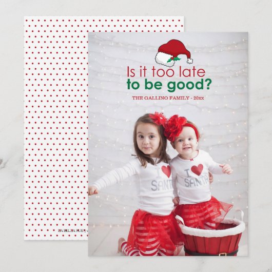 2015 Is het te laat om goed te zijn? Volledige fot (Voorkant / Achterkant)