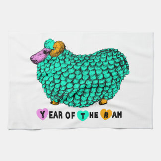 2015 Jaar van de Ram Sheep of Goat Kitchen Towels Theedoek