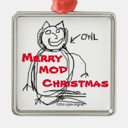 2015 Julie Originele Kerstavond Metalen Ornament (Voorkant)