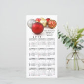 2015 Kalender Kerstmis Ingedrukte Zaken Feestdagenkaart (Staand voorkant)