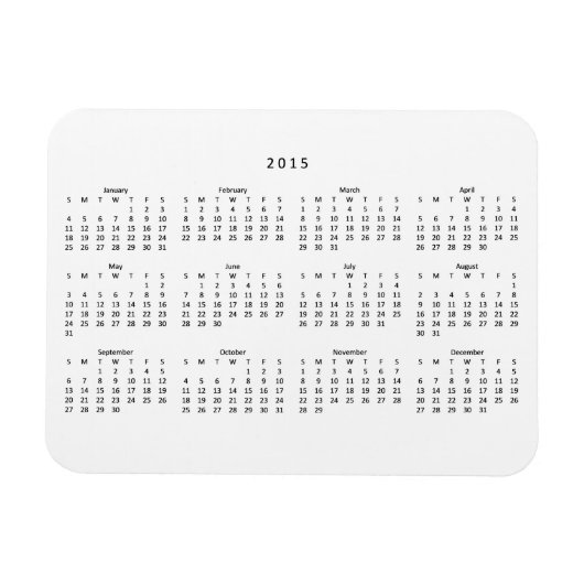 2015 Kalender Koelkast Magneet (Horizontaal)