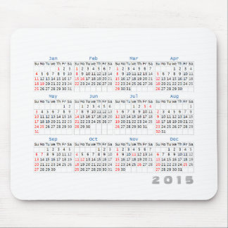 2015 Kalender Muismat Eenvoudig grijs en wit