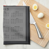 2015 Kalender voor gifstoffen in Rozen Theedoek (Quarter Fold)