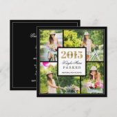 2015 Kassy Photo Collage Afstuderen Invitation Kaart (Voorkant / Achterkant)