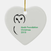 2015  keramische sieraden voor Kerstmis en vogels Keramisch Ornament (Achterkant)