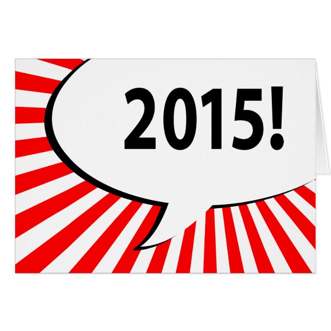 2015! komische bel (Voorkant Horizontaal)