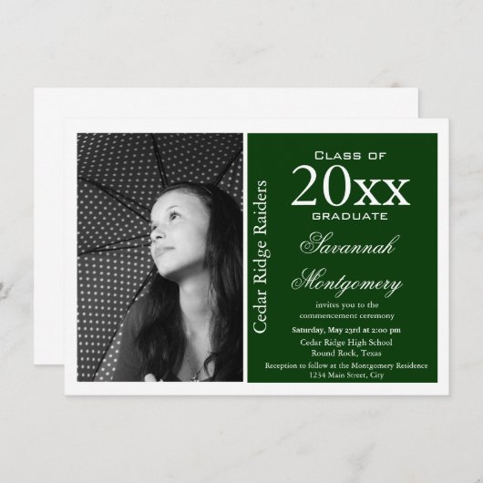 2015 Mededelingen van de High School Graduation Gr Kaart (Voorkant / Achterkant)