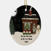 2015 Nieuw kerstfeest Keramisch Ornament (Rechts)