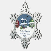 2015 Nieuwe startpagina, eerste kerstmis Tin Sneeuwvlok Ornament (Rechts)