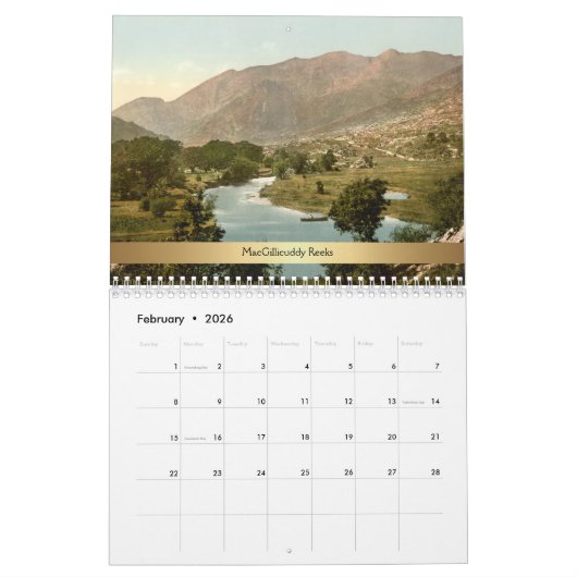 2015 Olde World Uitzichten of Killarney Nederland Kalender (Feb 2026)