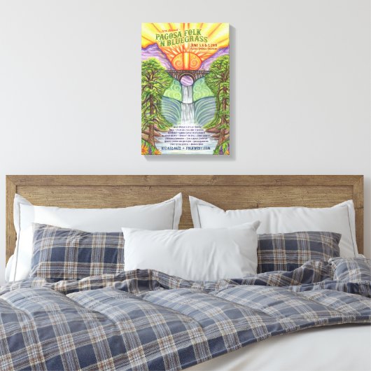 2015 Pagosa Folk 'N Bluegrass Poster Canvas Afdruk (Insitu (Slaapkamer))