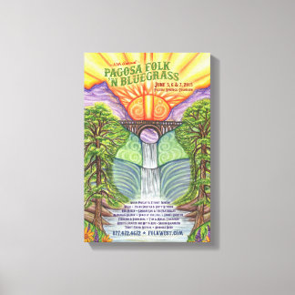 2015 Pagosa Folk 'N Bluegrass Poster Canvas Afdruk