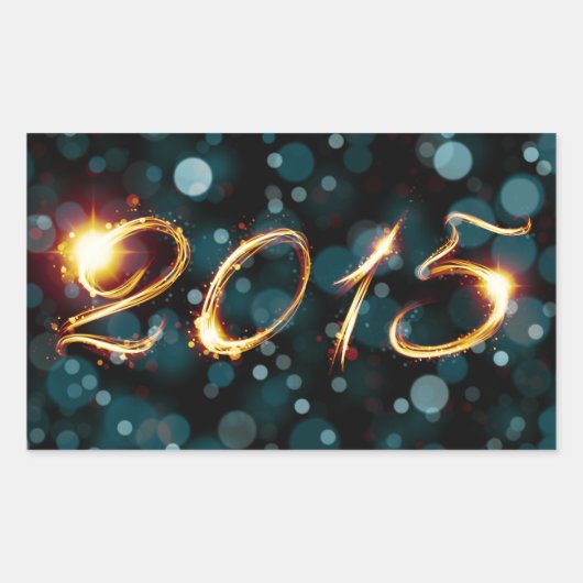 2015 partijlampen rechthoekige sticker (Voorkant)