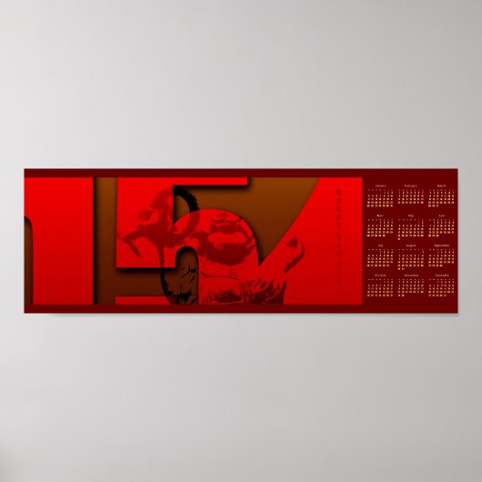 2015 Ram Sheep Goat Year - Agenda van het Poster (Voorkant)