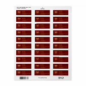 2015 Ram Year - Gegraveerde tekst Chinees symbool Etiket (Full Sheet)