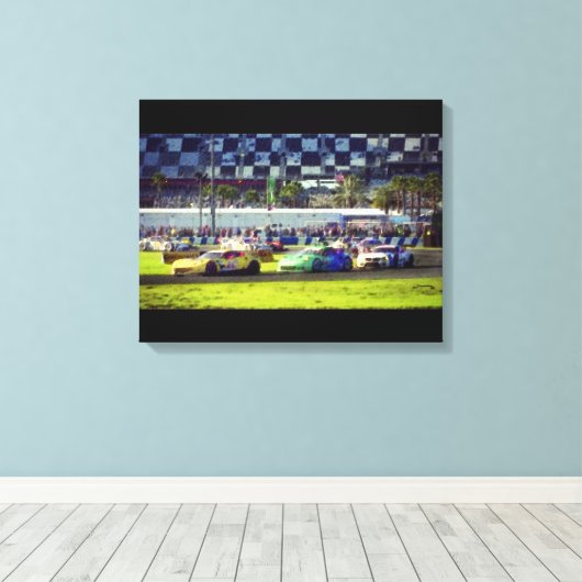 2015 Rolex 24 uur Daytona Canvas Afdruk (Insitu (Houten vloer))