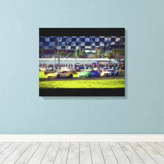 2015 Rolex 24 uur Daytona Canvas Afdruk (Insitu (Houten vloer))