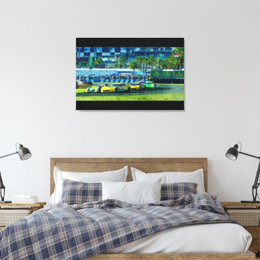 2015 Rolex 24 uur Daytona Canvas Afdruk (Insitu (Slaapkamer))