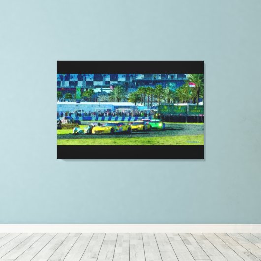 2015 Rolex 24 uur Daytona Canvas Afdruk (Insitu (Houten vloer))
