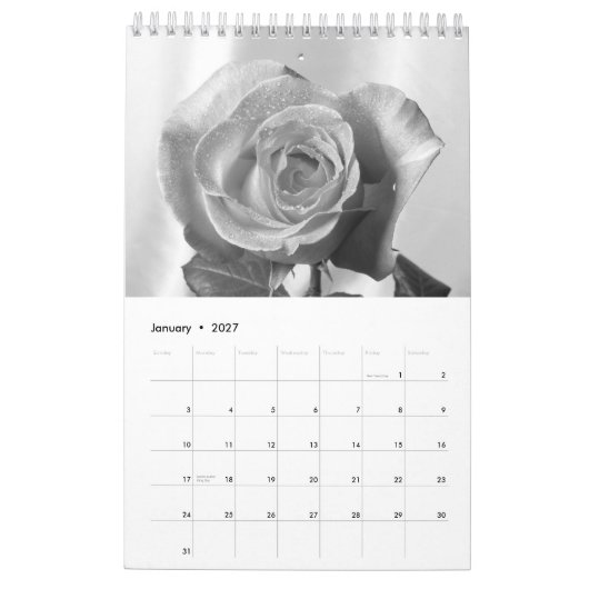 2015 Rozen Kalender - terug in de tijd (Jan 2027)