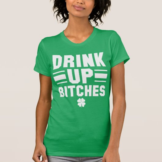 2015 St. Patrick's Day Drink Up T Shirt (Voorkant)