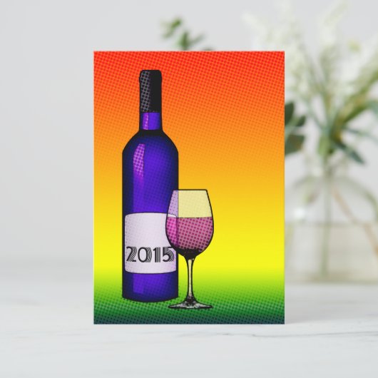 2015 vieringswijn kaart (Staand voorkant)