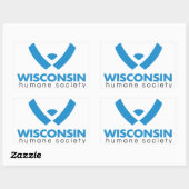 2015 Wisconsin Humane Society Logo Rechthoekige Sticker (Vel)