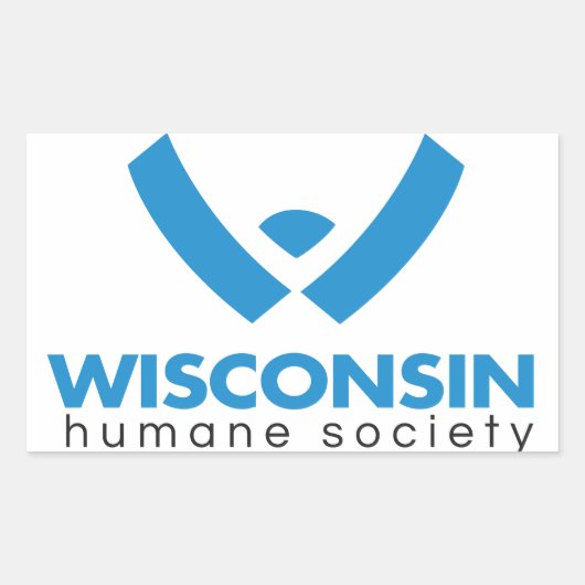 2015 Wisconsin Humane Society Logo Rechthoekige Sticker (Voorkant)