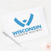 2015 Wisconsin Humane Society Logo Rechthoekige Sticker (Envelop)