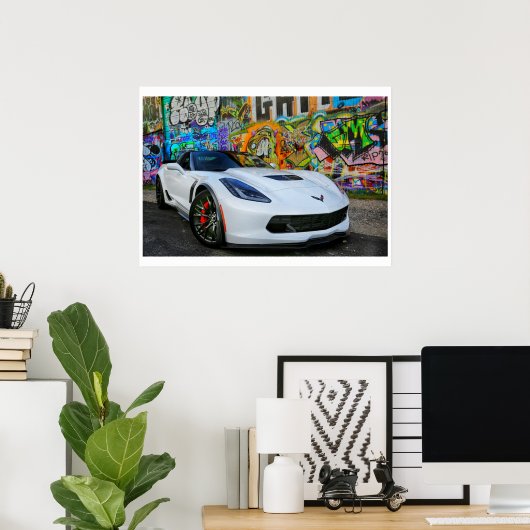 2015 Z06 Corvette Poster (Thuiskantoor)