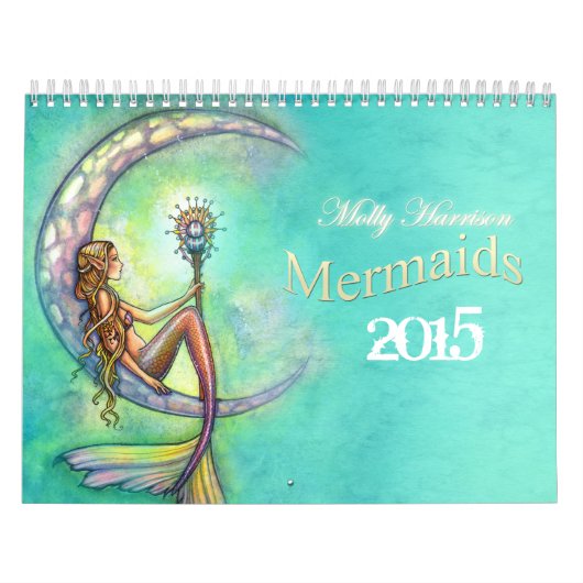 2015 Zeemeerminnenkalender door Molly Harrison Kalender (Hoes)