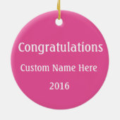 2016 Aangepaste afbeelding Skating Ornament (Achterkant)