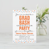 2016 Afstudeerder Bash Graduation Party Uitnodigin Kaart (Staand voorkant)