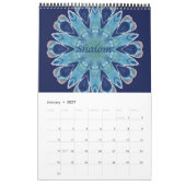 2016 Agenda Shalom Blue Hearts Single Page Kalender (Jan 2027)