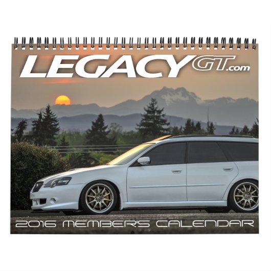 2016 Agenda van het lid van LegacyGT.com Kalender (Hoes)