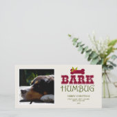 2016 BARK HUMBUG | Vakantiefotokaart Feestdagenkaart (Staand voorkant)