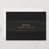 2016 Black & Gold Ticket Afstuderen Kaart (Achterkant)