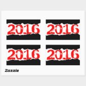 2016 (bladzijden) rechthoekige sticker (Vel)
