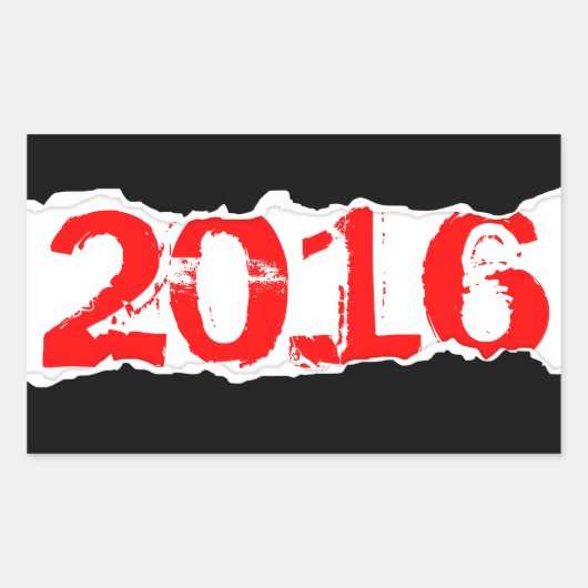 2016 (bladzijden) rechthoekige sticker (Voorkant)