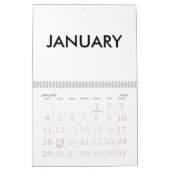 2016 Blanco kalender met grote Feestdagen (Jan 2026)