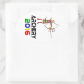 2016: Boogschieten Ovale Sticker (Tas)